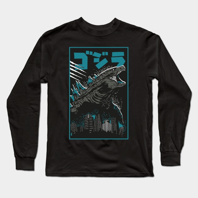 team godzilla Long Sleeve T-Shirt by PaperHead